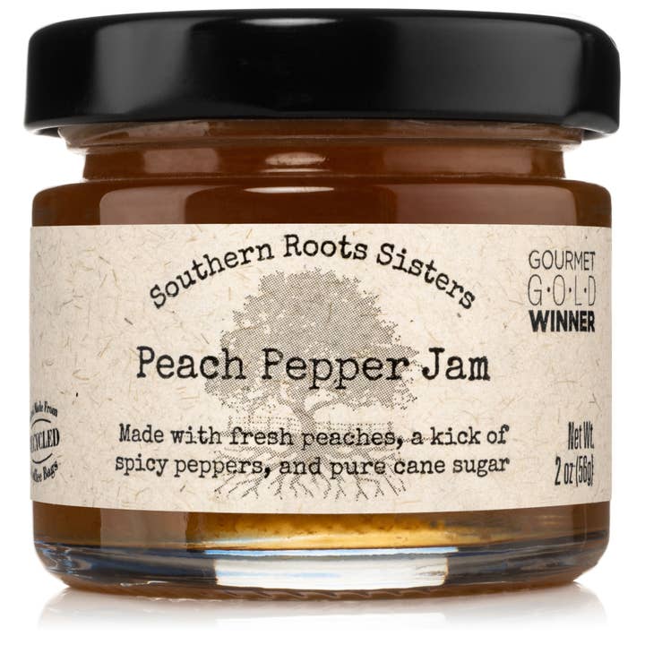 Southern Roots Sisters - Wholesale Jam/jelly - Charcuterie Size Peach Pepper Jam