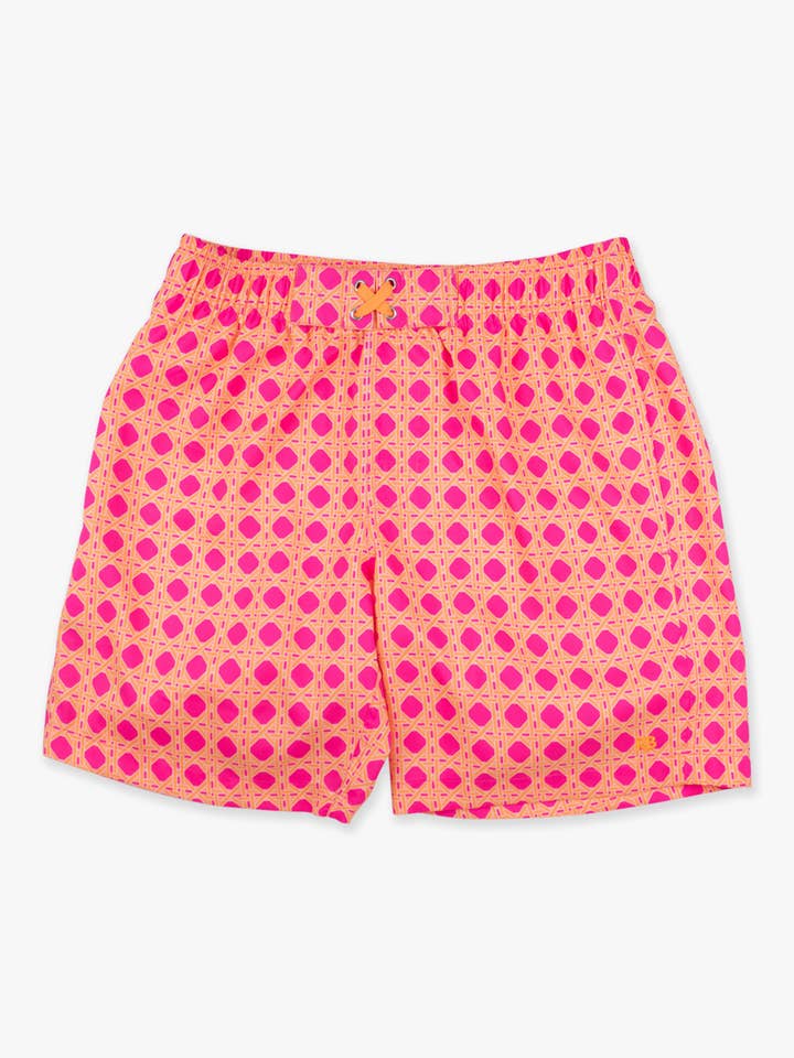 Orange Men's Neon Sherbet Cane Swim Trunks
for wholesale on Faire6