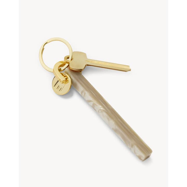 MACHETE - Wholesale Keychain - Women's - Bar Keychain in Sand Shell - Gold2