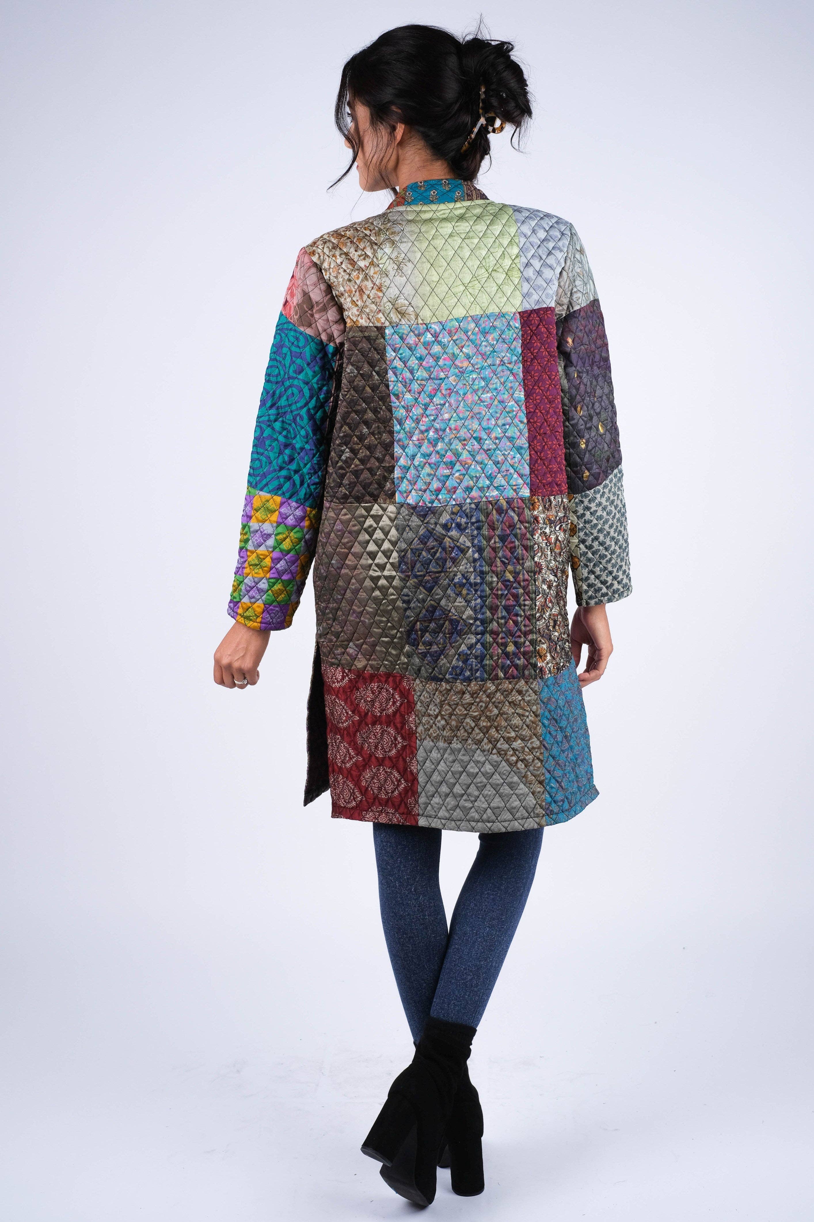 Sacred Threads – wholesale Jacka - Dam – Vibrant patchwork quiltad polysidenjacka6