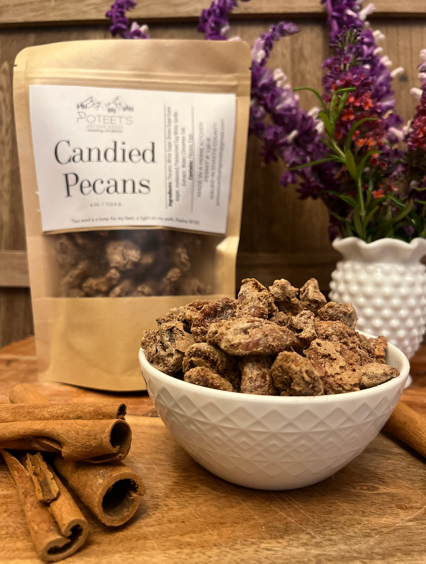 Poteet's Artisan Goods - Wholesale Nuts - Artisan Candied Pecans3
