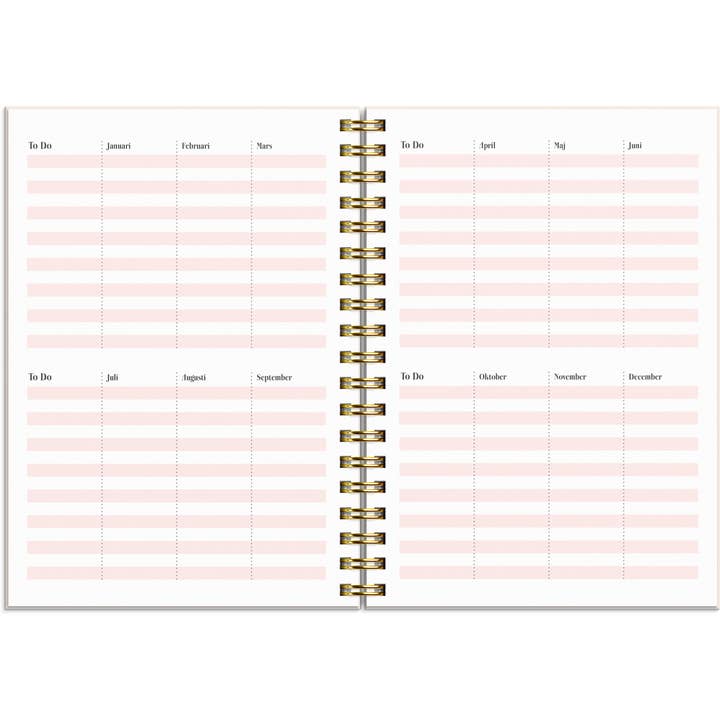 Burde Publishing AB - Wholesale Planner - Calendar 2024 Life Planner Pink A63