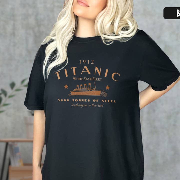 Retro Buff Titanic Shirt Sarcastic Historical Parody Tee for wholesale by Vivtrek