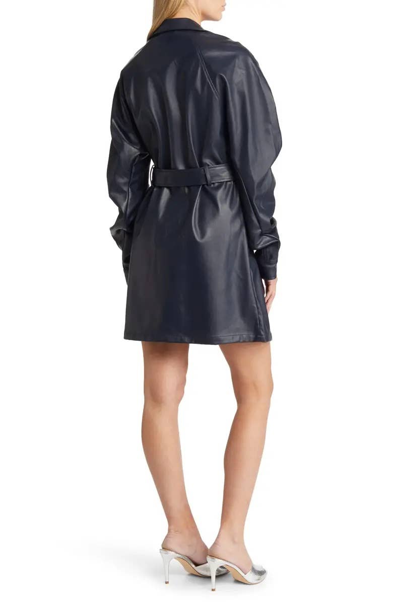 Amy Lynn - Wholesale Dress - Women's - Bia Faux Leather Belted Ruche Dress2