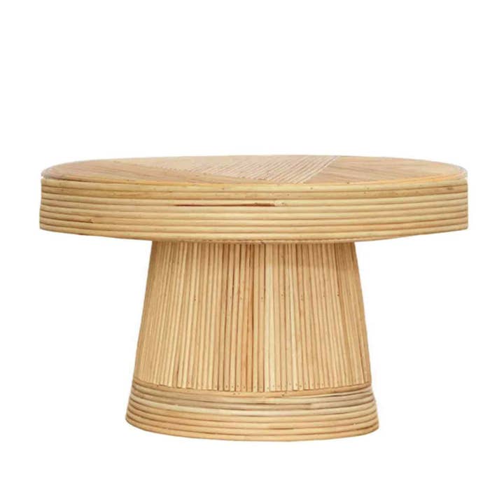 Natural Mikado Rattan Coffee Table D58 H40Cm for wholesale on Faire