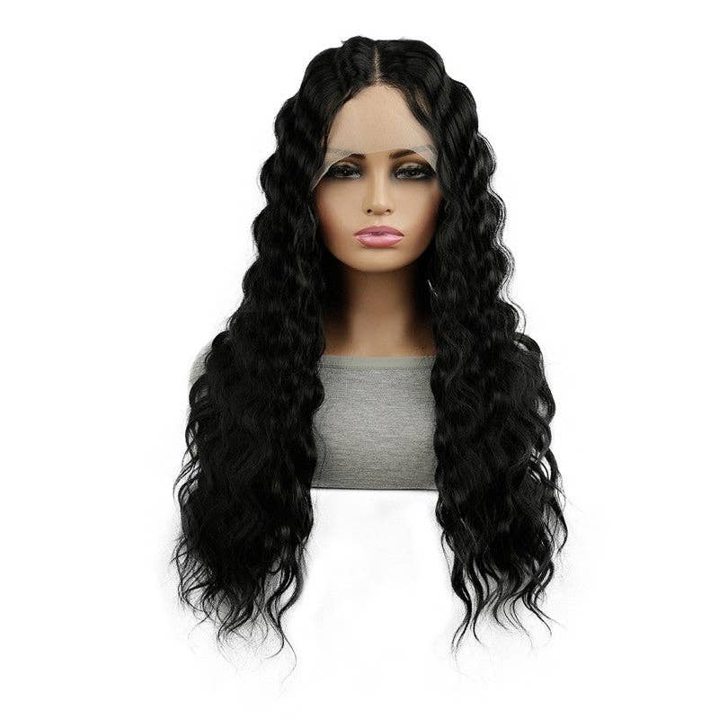 PRETO Extensão de Cabelo Encaracolado com Renda Frontal Longa para venda a revendedores na Faire0