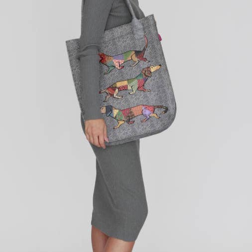 IngrossoBertoni by INCI Srl – Großhandel Tragetasche – Damen – Joker Einkaufstasche City Bertoni Line aus Filz