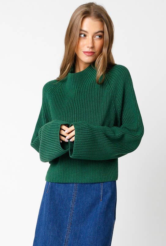 Olivaceous - Wholesale Knit Sweater - Women's - Gwendy Sweater5