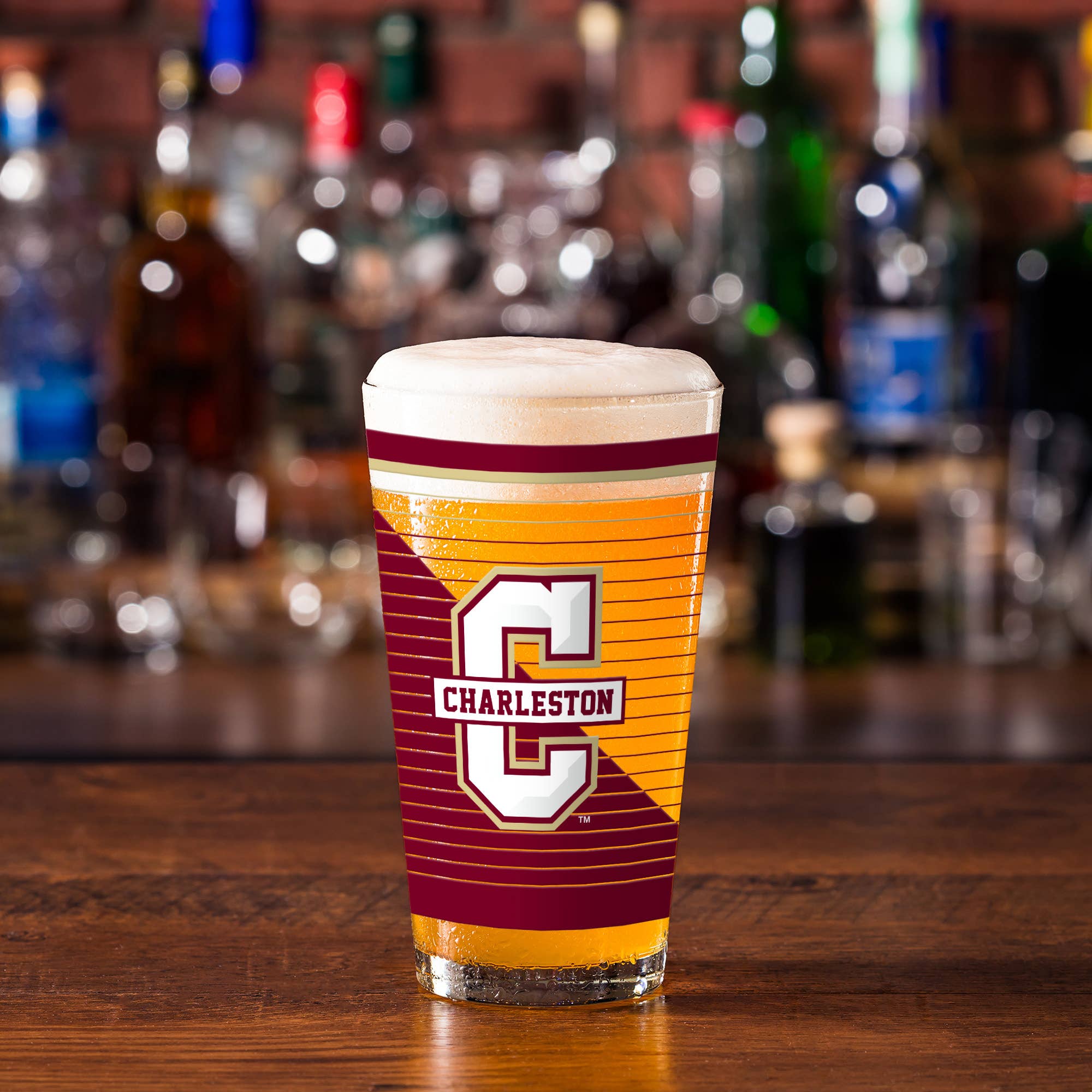 Rico Industries - Vente Verre/chope à bière - Verre à pinte de 16 oz NCAA Charleston Cougars1