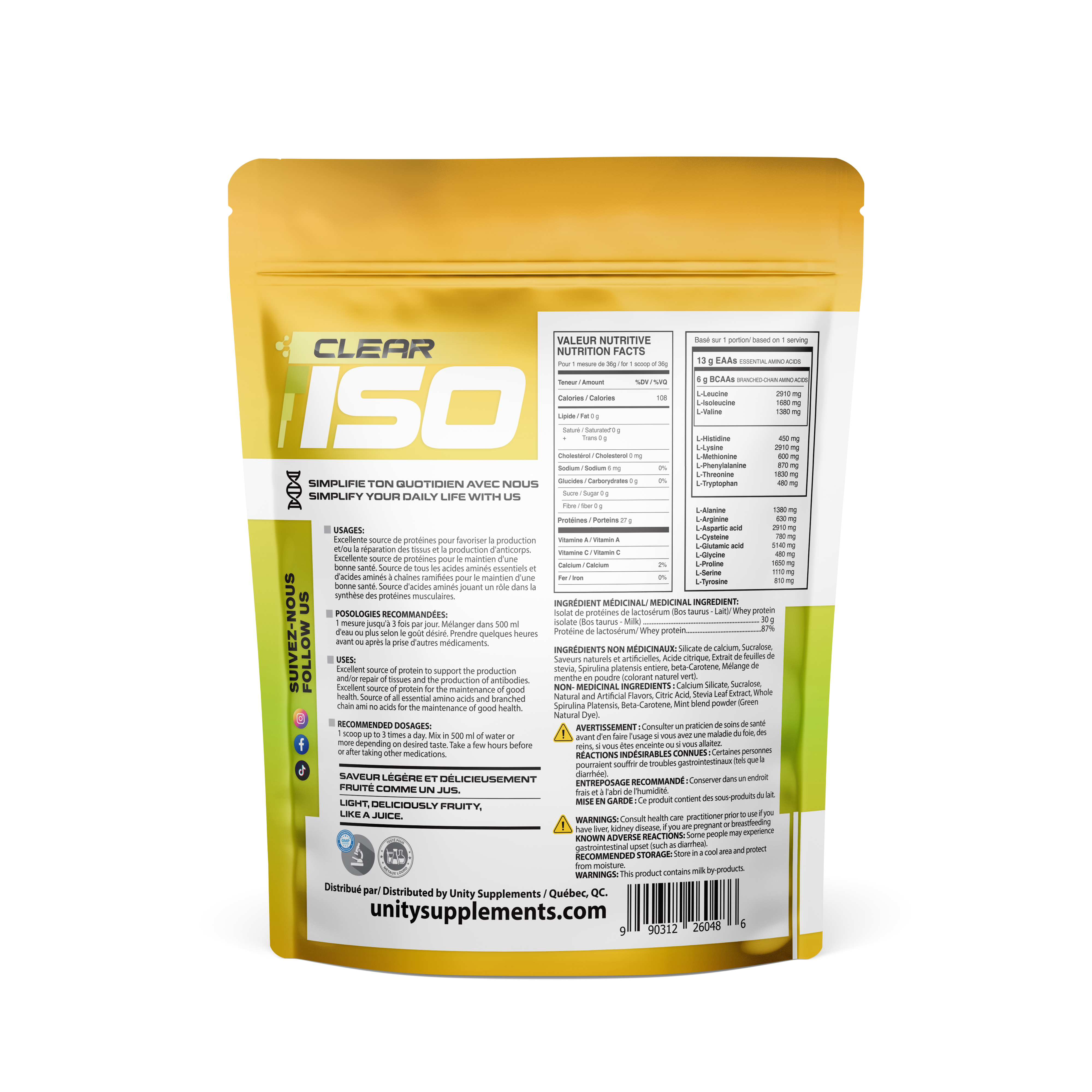 Unity Supplements - Wholesale Protein/Superfood Powder - Juice Protein - Citrus Blast 410g1