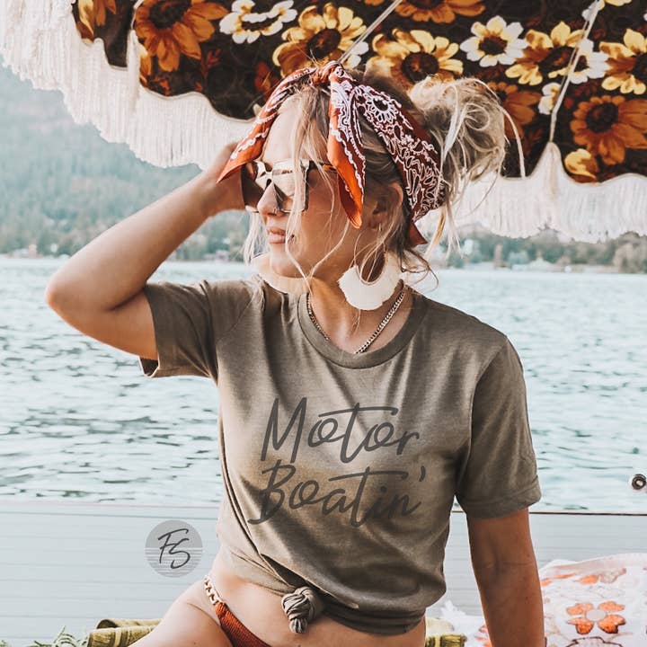 Motor Boatin' T-Shirt for wholesale by Flowing Sun