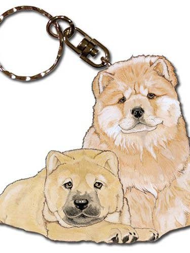 Chow sleutelhanger houten voor wholesale door Pipsqueak Productions