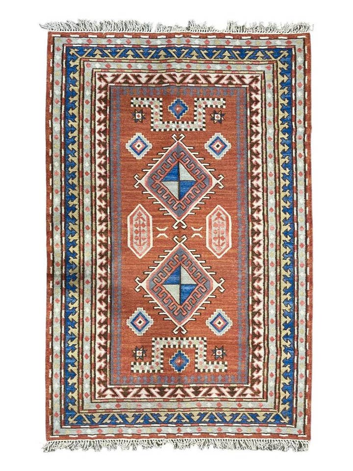 Hand Knotted Wool & Cotton Rug : 5x8ft for wholesale by Annahmol