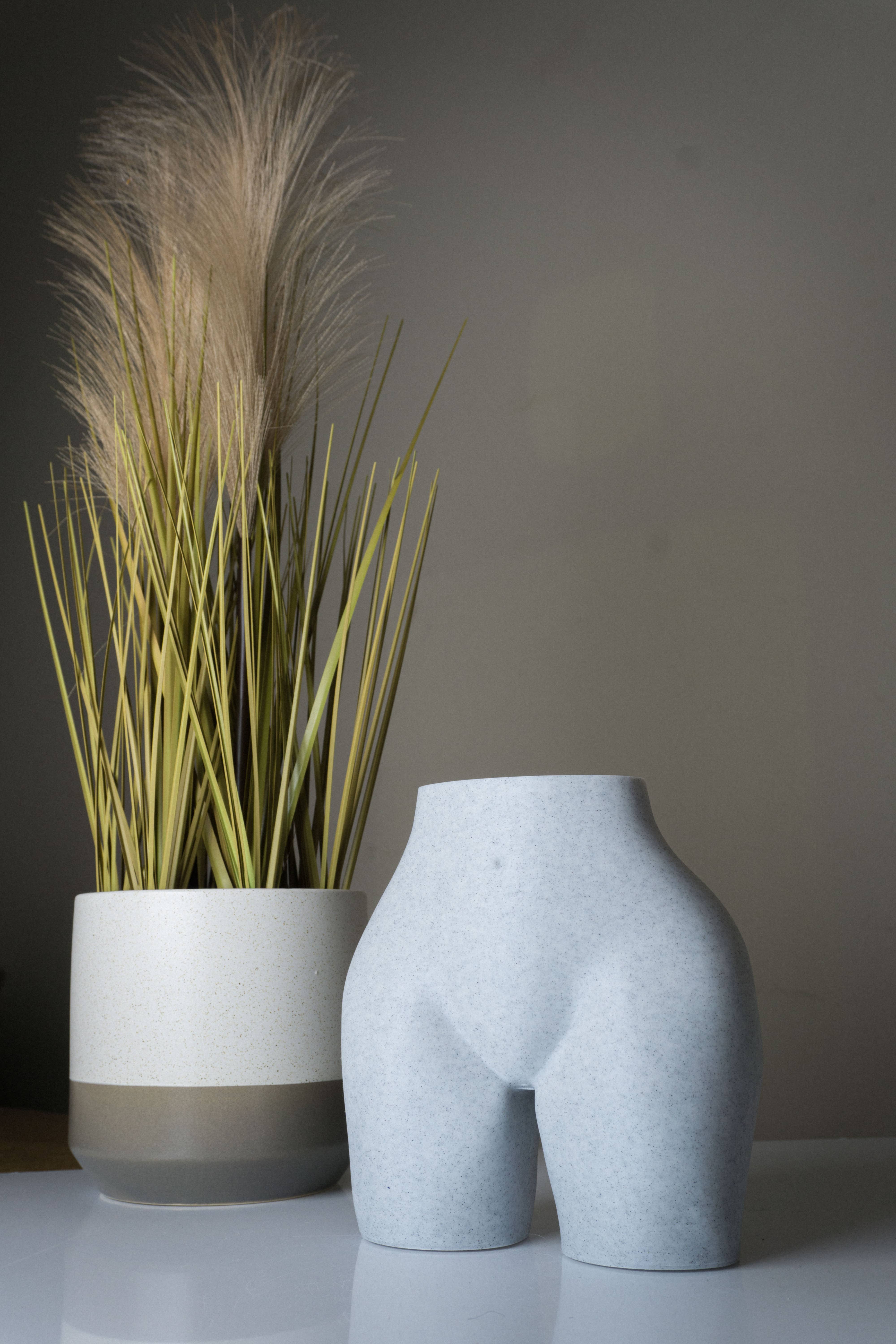 alterly – Engroshandel Vase – Booty Vase, Kvinde Bum Pampas Pot -3D Trykt Plast-Marmor6
