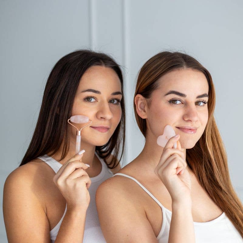 ACUS MED - Wholesale Gua Sha Tool - Gua Sha Set | Gua Sha Tool Set | Stone + Roller Pink0