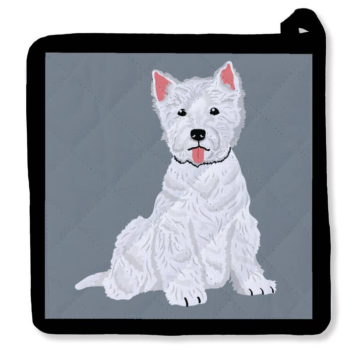 HELLO PET COLLECTION- Hello West Highland Terrier Potholder for wholesale by Naked Decor
