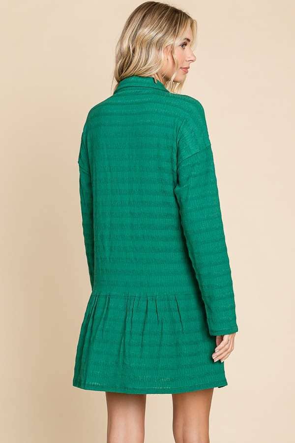 Culture Code - Wholesale Dress - Women's - CJD1880L - LSLV BUTTON DOWN TIERED TUNIC SHIRT7