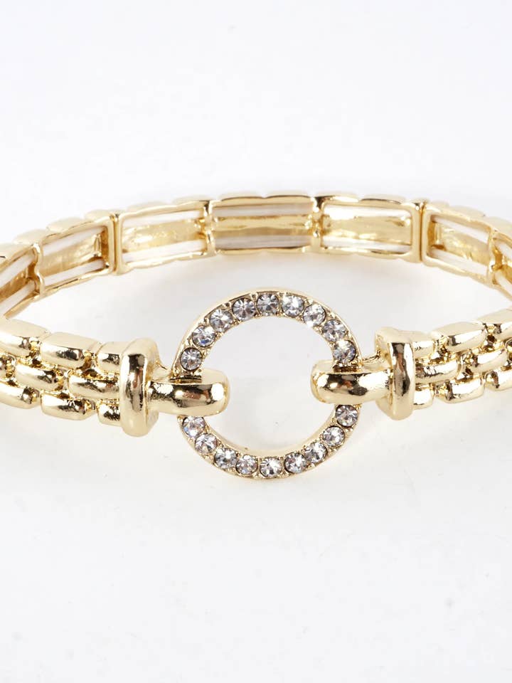 Attrappe Uhrenarmband Kristall Kreis Stretcharmband für den Großhandel von Wild Honey