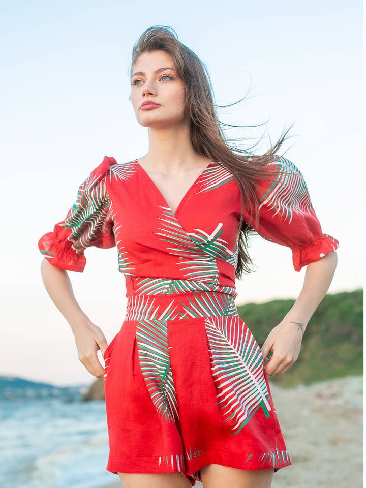 Calção Purity - Vermelho por atacado de The Beach