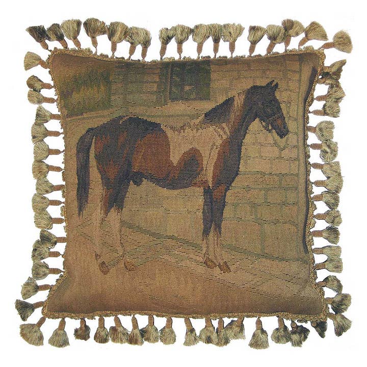 Vintage Style Handmade Aubusson Decorative Throw Pillow for wholesale by Provence Home