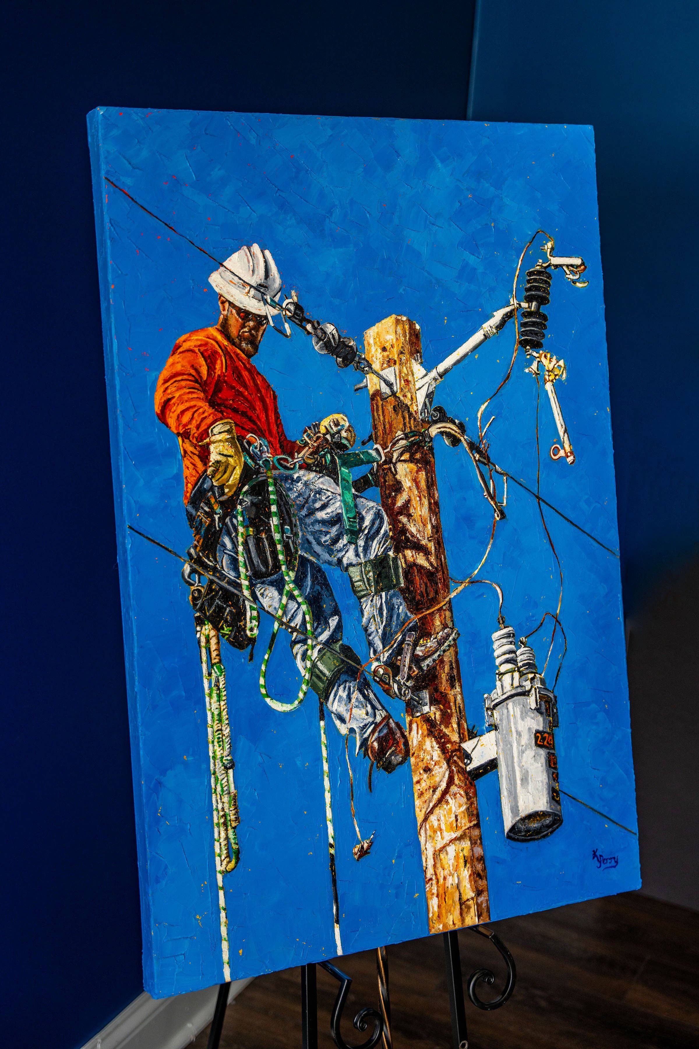 Kim Perry Studio – wholesale Konsttryck – Lineman Print "Vardagens hjältar"11