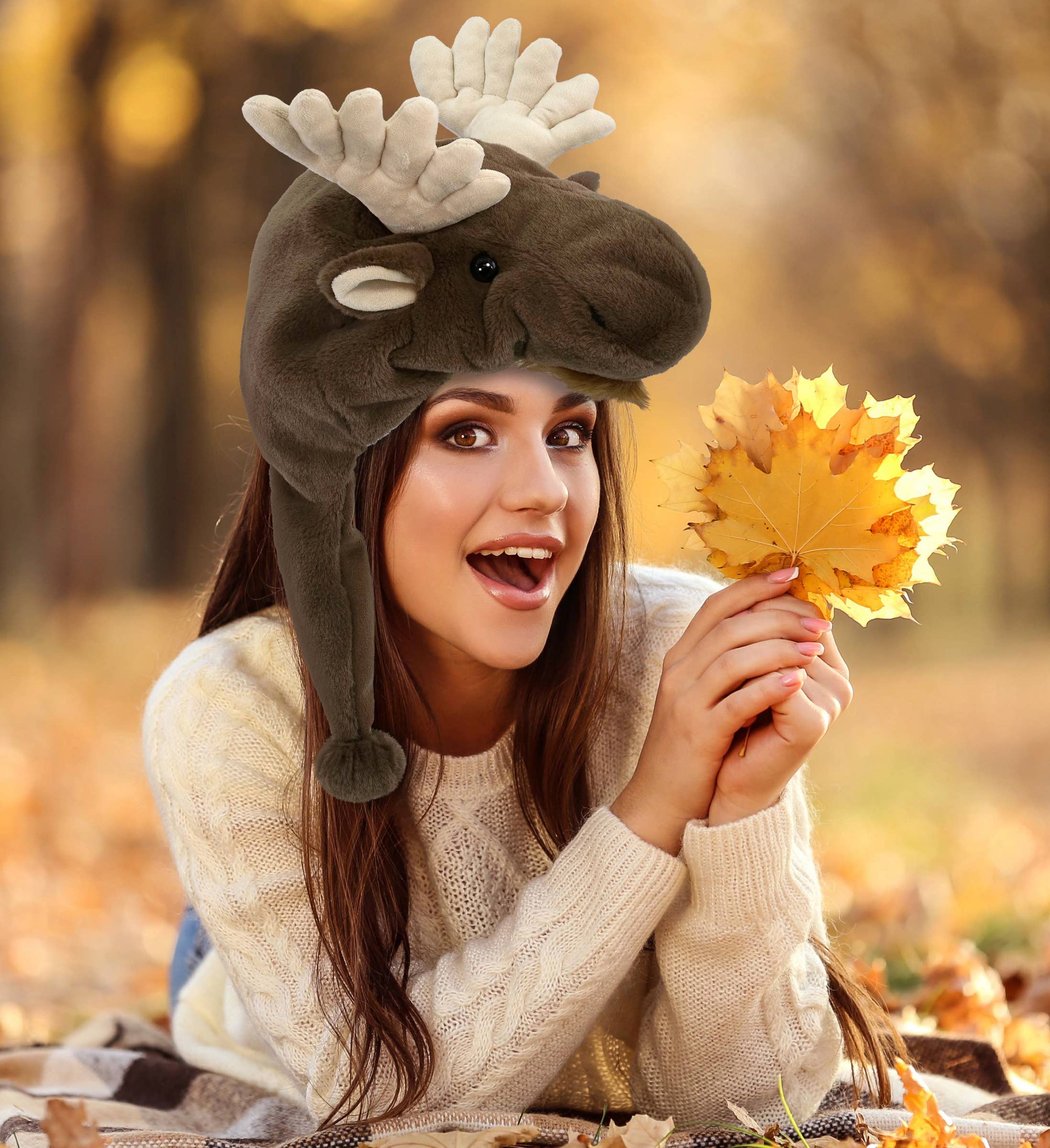 Cota Global - Wholesale Stuffed/Plush Toy - Kids & Baby - Super-Soft Plush Hat - Moose4