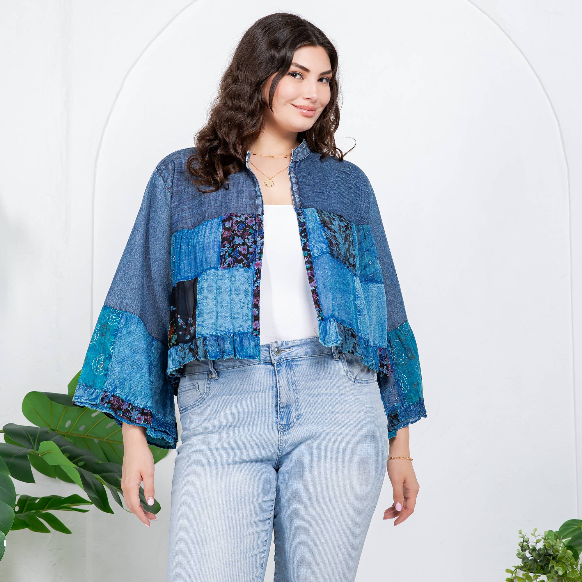 Young Threads - Wholesale Kimono - Women's - Boho Kimono Shrug with Bell Sleeves - New14