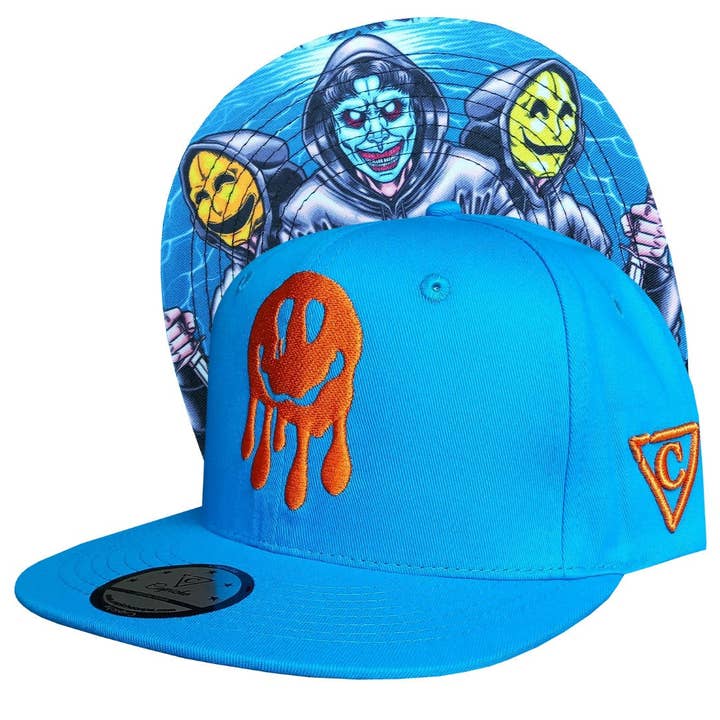 Snapback Smiley Gang - Bleu/Orange pour la vente par Capiche