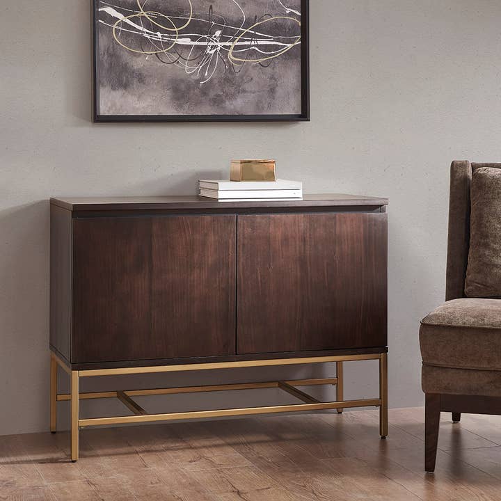 Modern Accent Cabinet Contemporary Chest, Gold Base * for wholesale by Olliix