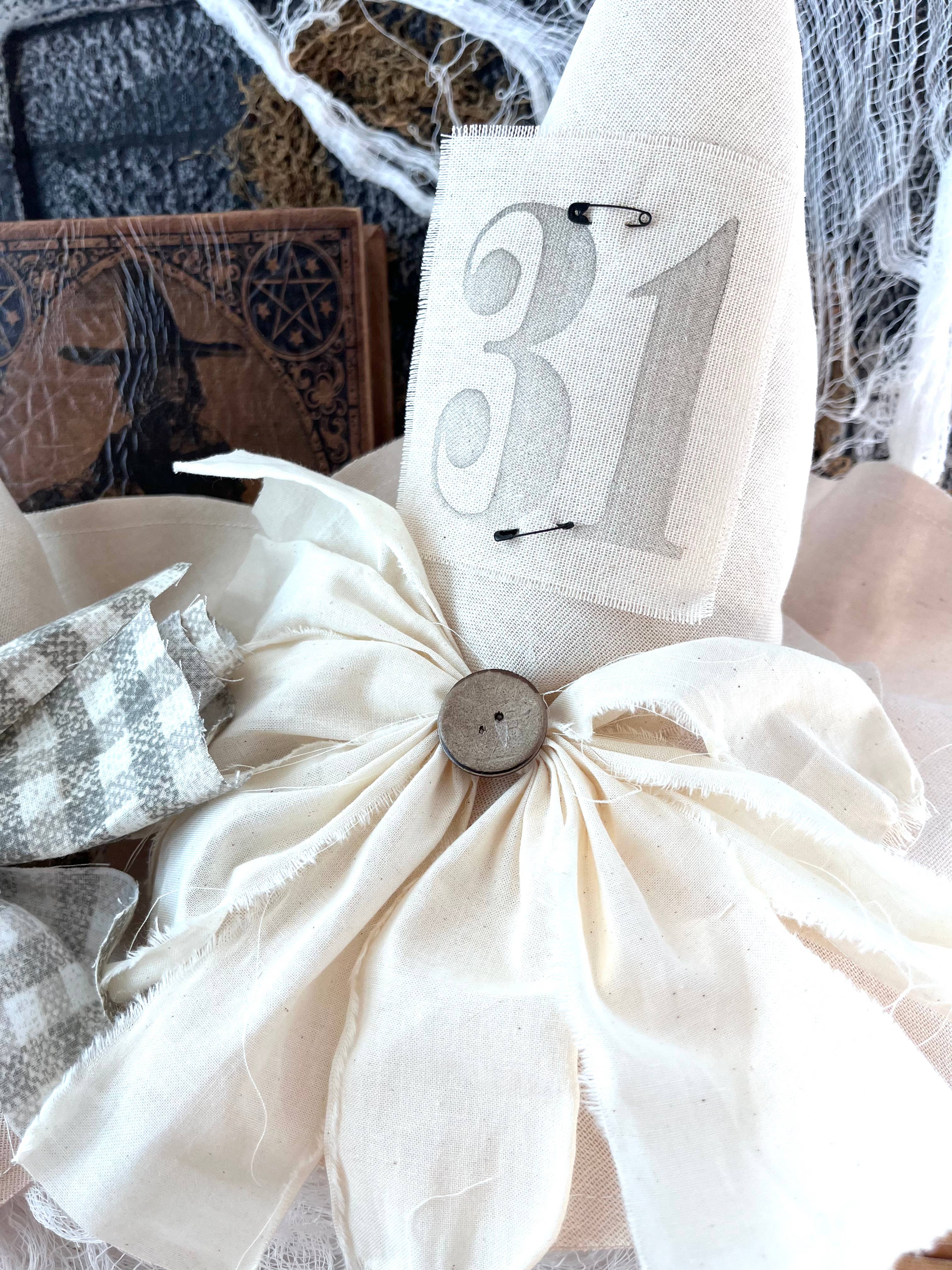 Kate + Em - Wholesale Decorative Tabletop Object - Primitive Witch Hat Natural Cotton 2, Halloween Home Decor 3