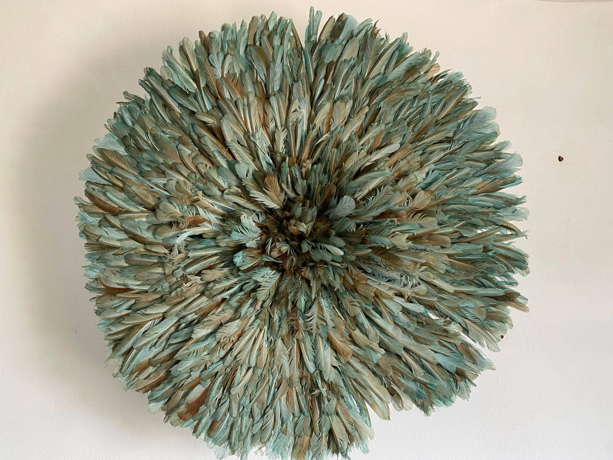 Juju hat world - Vente Décoration murale - Chapeau juju africain vert pétrole pour décoration murale intérieure0