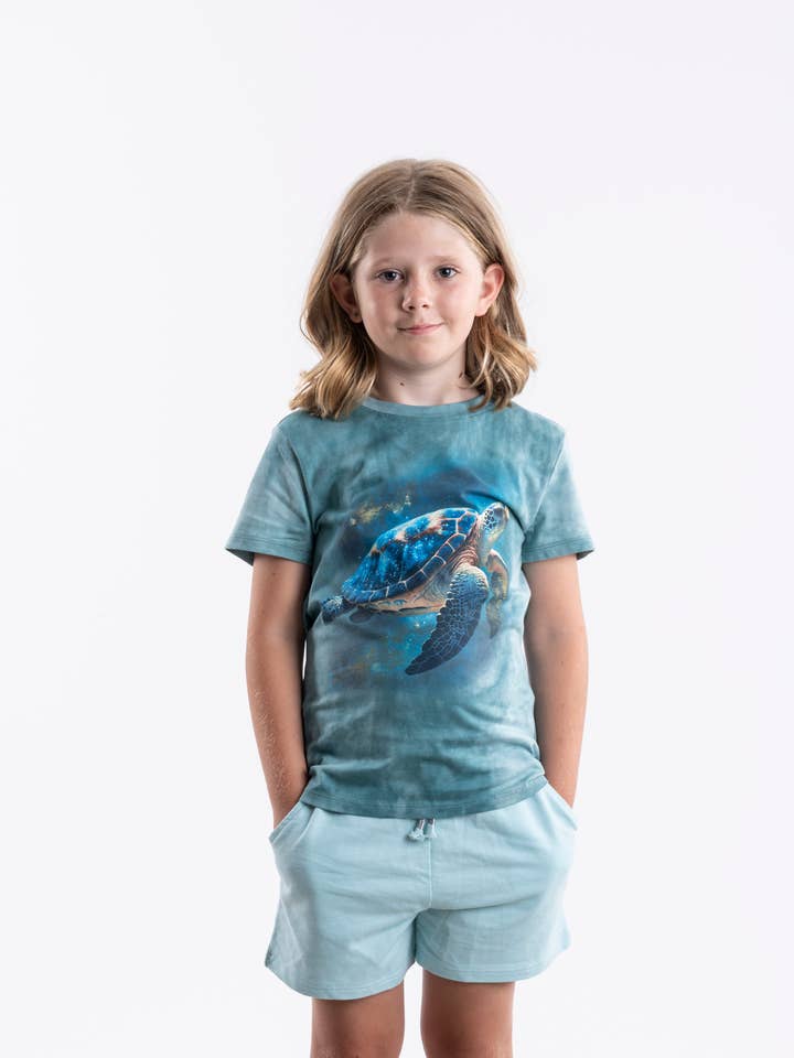 Youth Turtle Natural Dyed T-shirt for wholesale by Wild Style