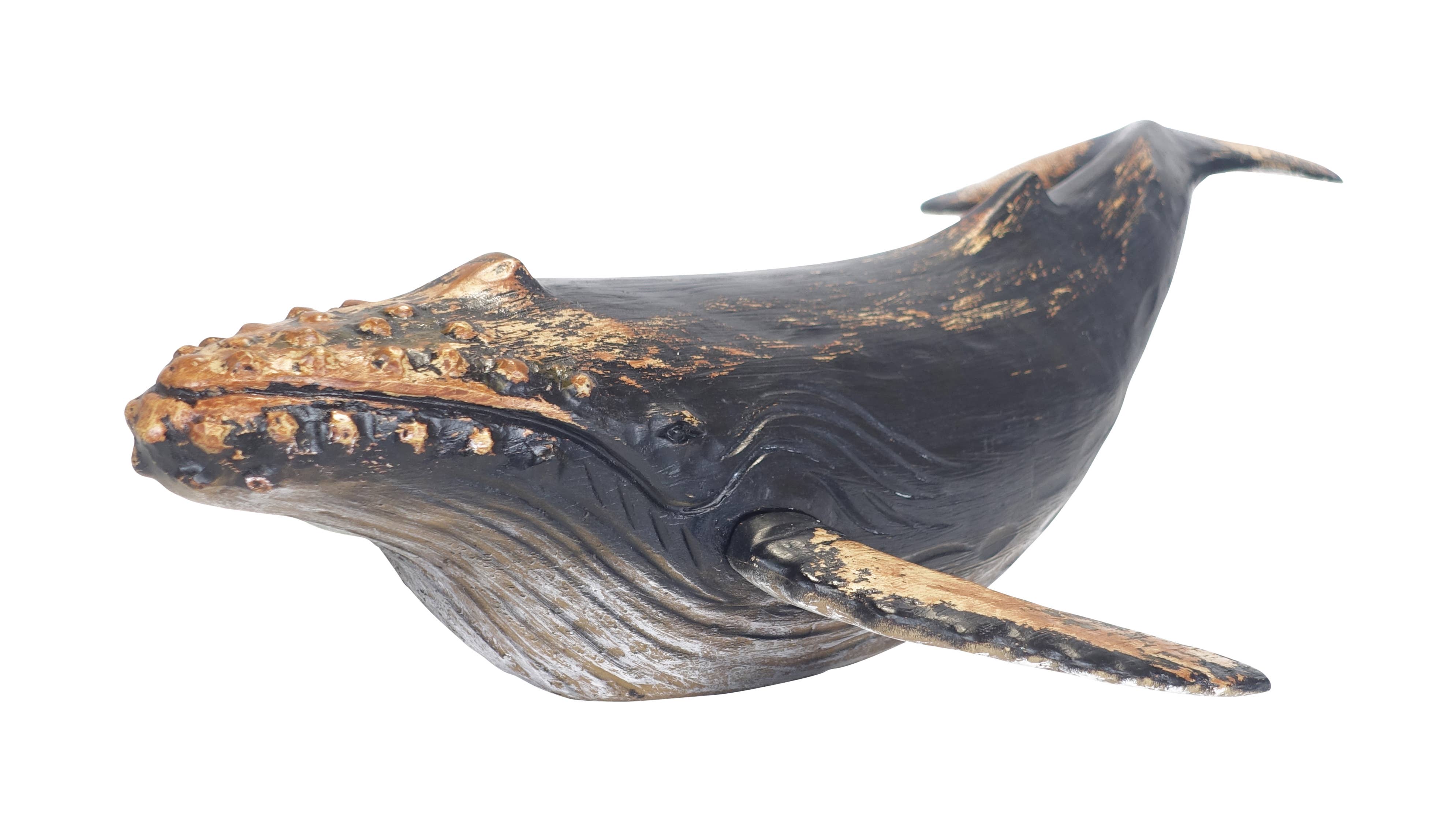 Michael & Philipp Noll e. K. - Wholesale Decorative Figurine - Whale figurine decoration dark blue 60 cm2