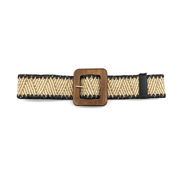 Vimoda - Wholesale Belt - Women's - Elastic Belt with Rectangular Buckle2