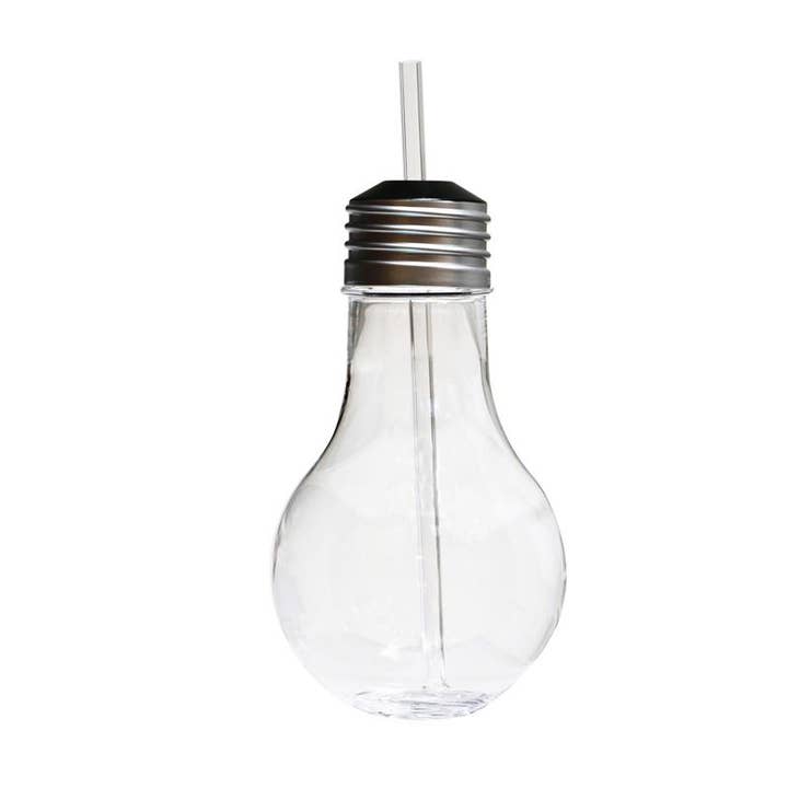 LeadingWare - Wholesale Drinking Glass/Cup - AC-0911 - 22 oz Light Bulb Cup With Straw