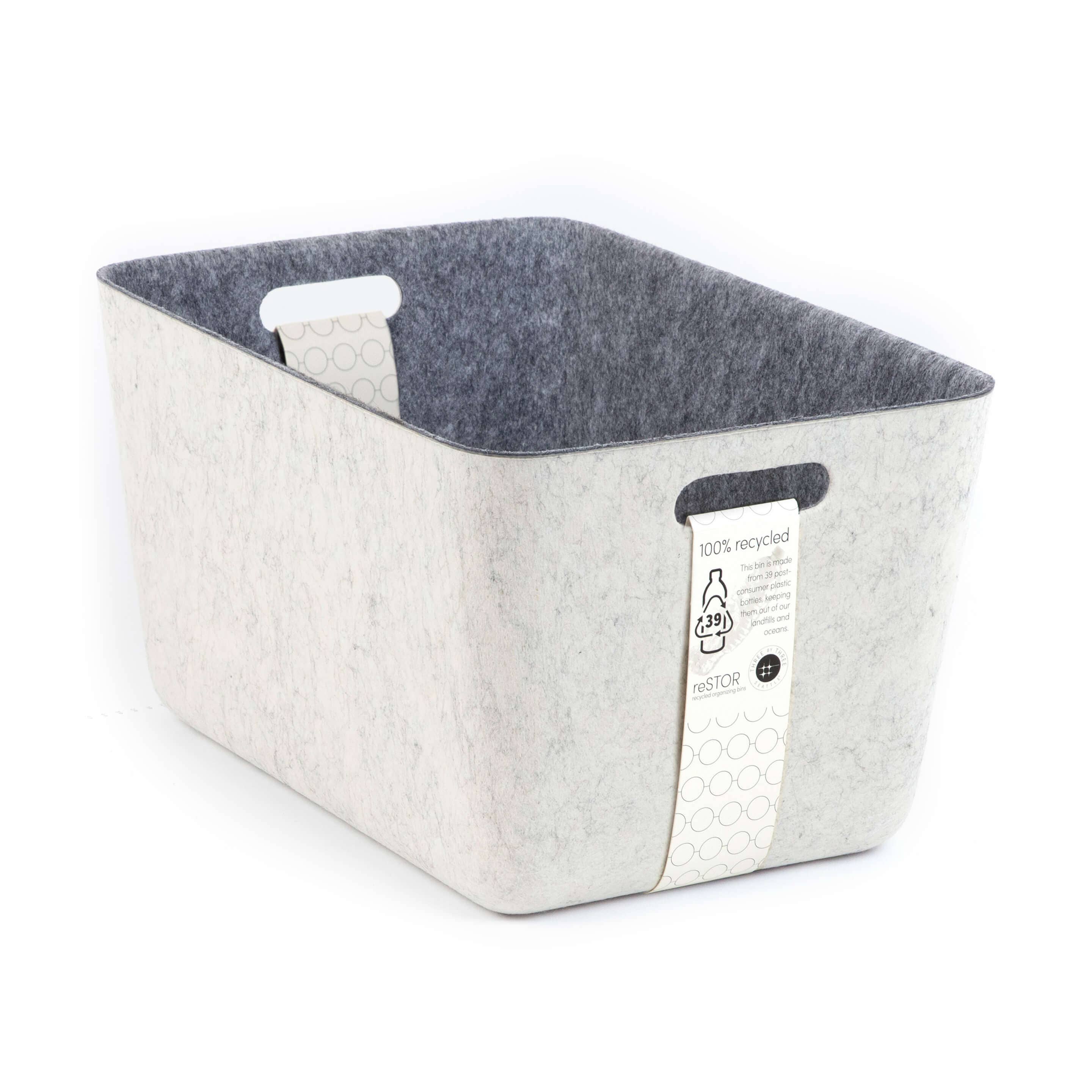 Three by Three Seattle - Wholesale Storage Bin - reSTAK recycled FELT storage medium tall19