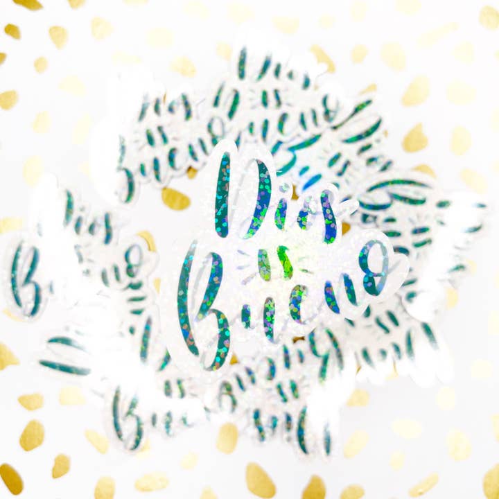 DIOS ES BUENO | Pégatines, autocollant holographique pour la vente par Creative Worship