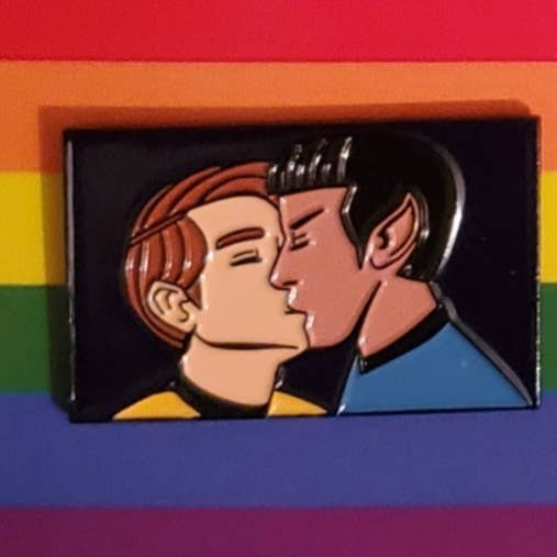 STAR TREK SPOK x KIRK Gay Kiss Pin, lgbtq pride for wholesale by PRIDE PINS
