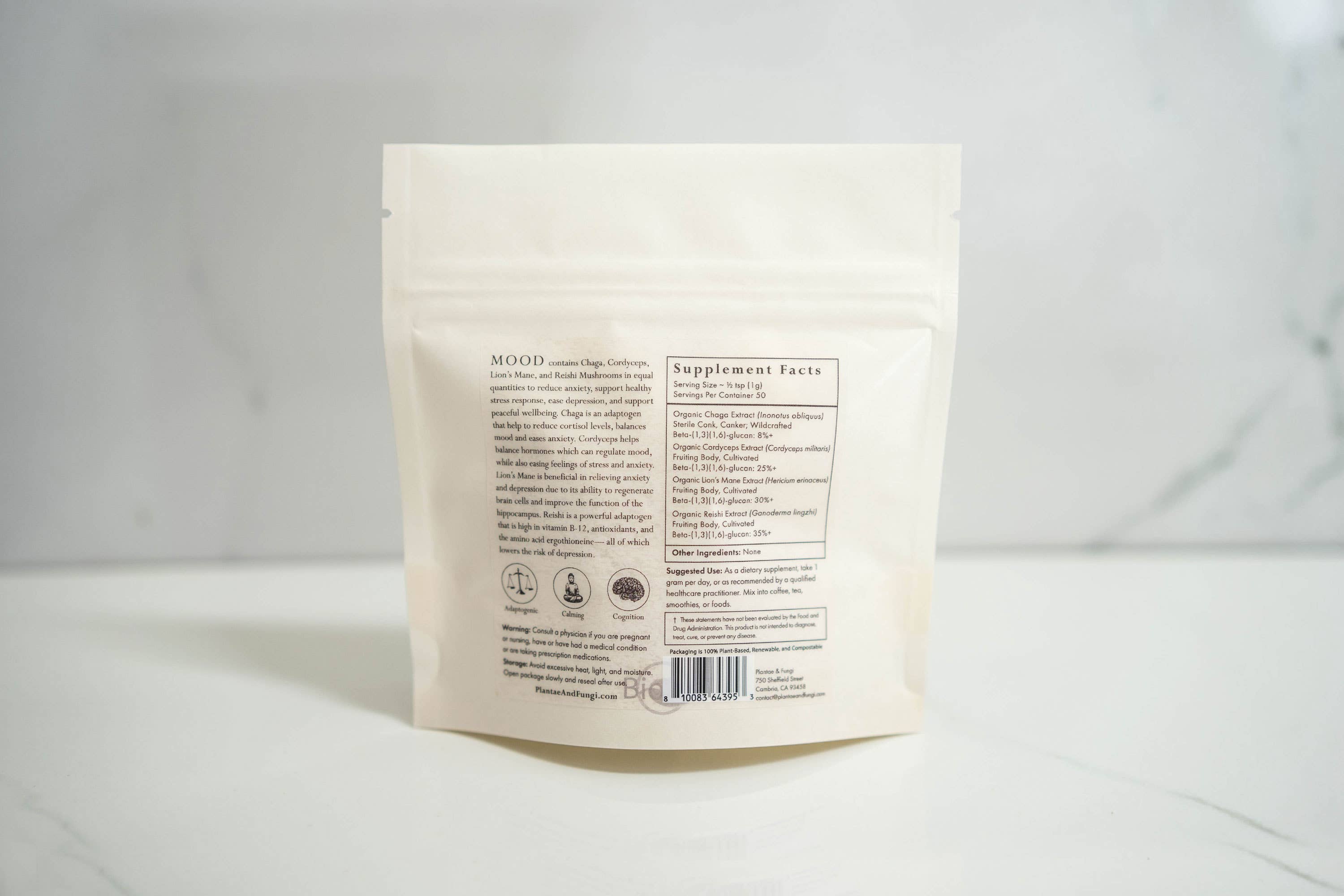 Plantae & Fungi - Vente Poudres protéinées/superaliments - Poudre de champignon MOOD pour soutenir un bien-être paisible1