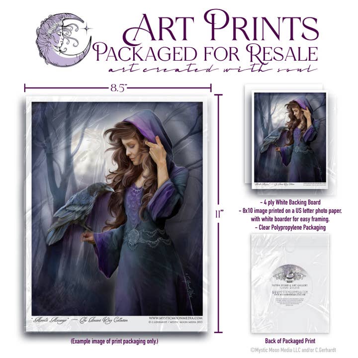 Mystic Moon Media LLC – wholesale Art print – "Ent Maiden" Woodland Fantasy Art Print3