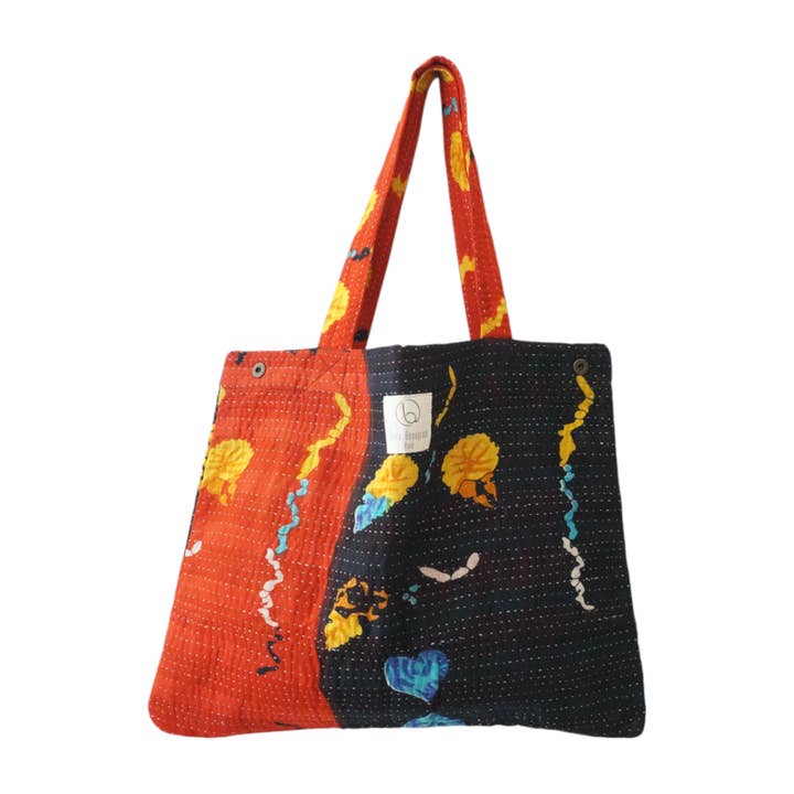 Kantha-Tasche Nr. 627 aus Baumwolle für den Großhandel von Claire Beaugrand