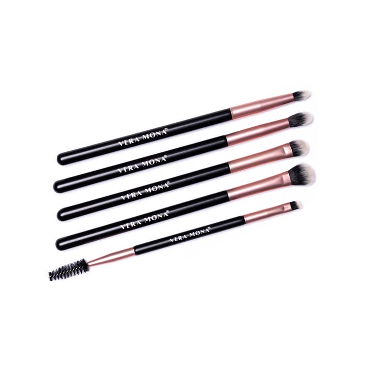 Vera Mona - Wholesale Makeup Brush Set - INSTRUCTIONAL 5-Unit EYE BRUSH SET