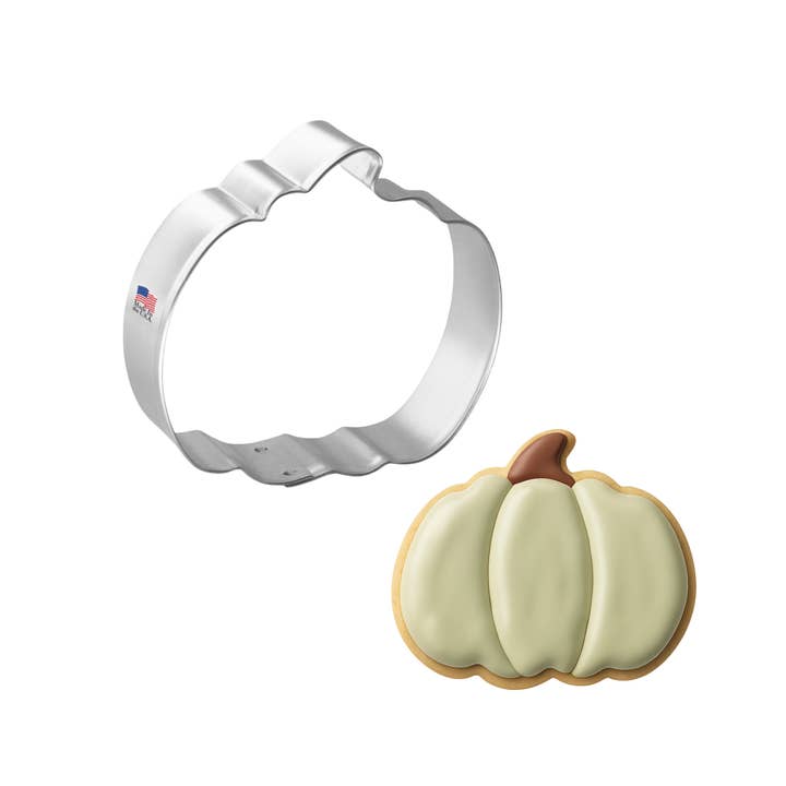 Pumpkin Cookie Cutter 4 in B1480 for wholesale by CookieCutter.com