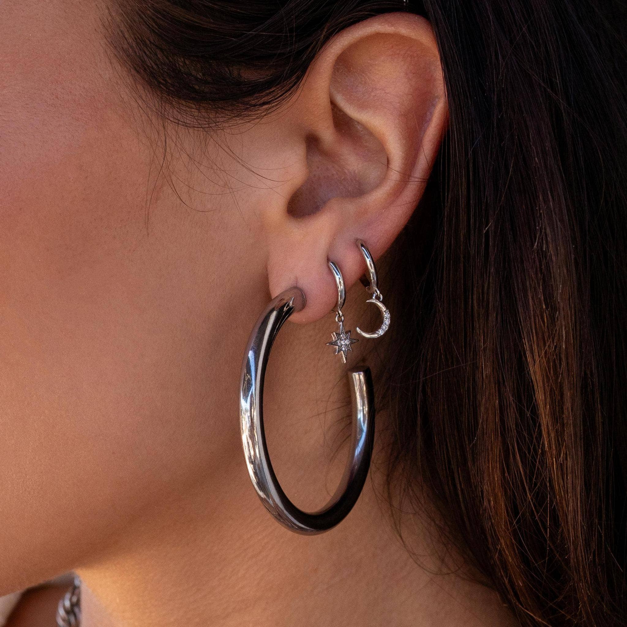 Emerald Coast Hoops Silver for wholesale on Faire1