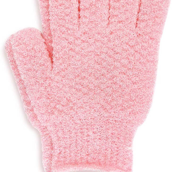 EvridWear - Wholesale Exfoliating Gloves/Mitts - Evridwear Exfoliating Bath Gloves for Shower Spa, Full Finger, Pink Series8