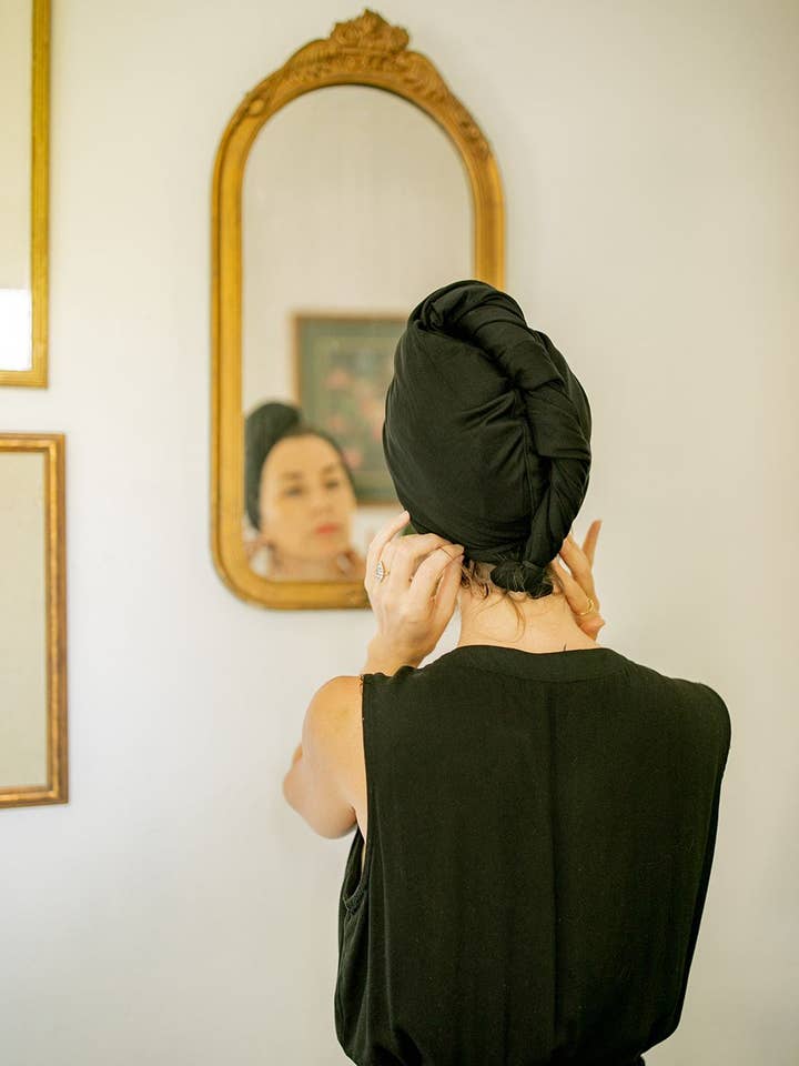 Capillum Bamboo Hair Towel in Volcanic Ash for wholesale by Capillum