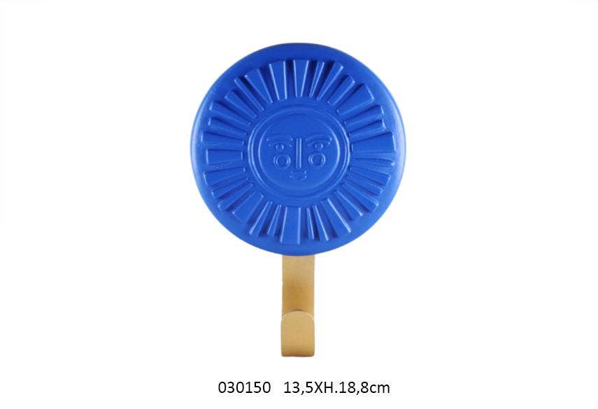 Faye - Wholesale Decorative Tabletop Object - Blue and Gold Sun Hook 13.3 X 3.7 X H.18.8 cm