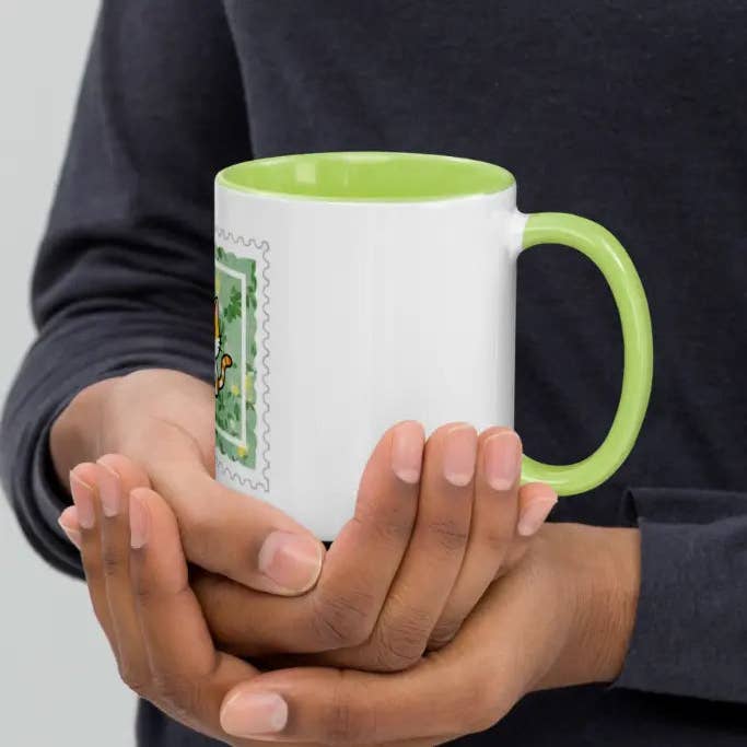 EME regalos - Wholesale Coffee Mug - Kitten mug with green interior1