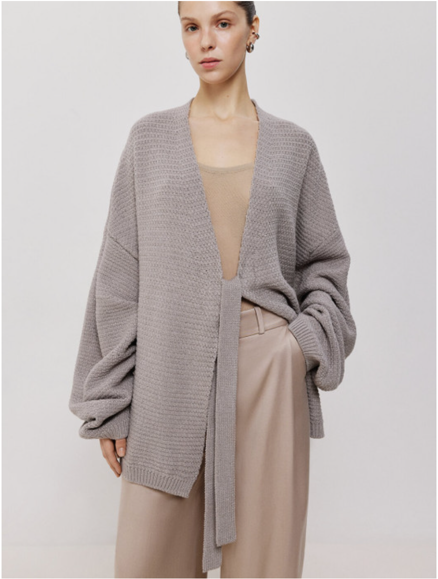 Nenya Fashion Limited – Großhandel Strickjacke – Damen – Oversized Cardigan Ruby für Damen aus strukturiertem Stoff4