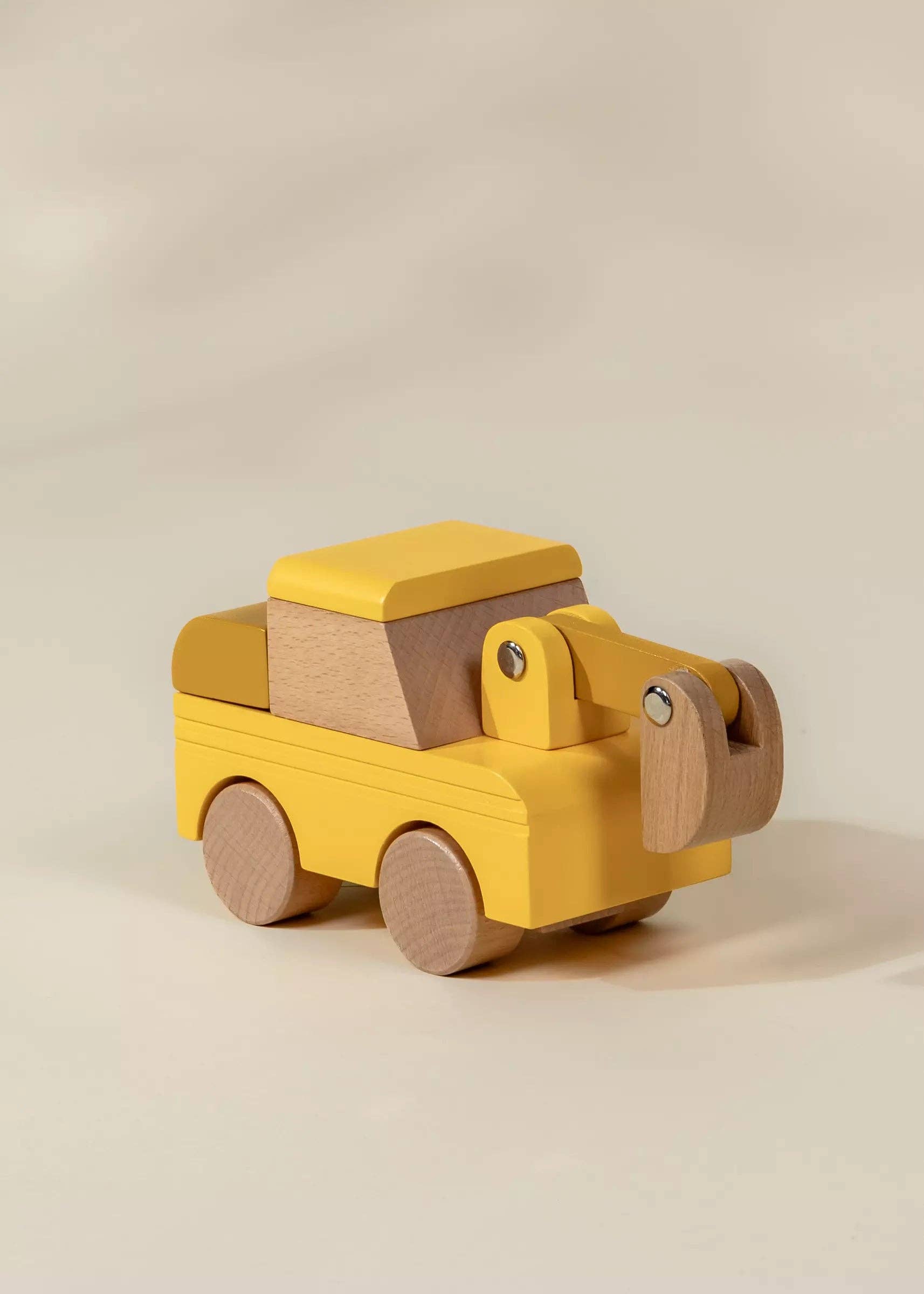Coco Village - Wholesale Toy Car/Truck - Kids - Wooden Construction Vehicle - Excavator1
